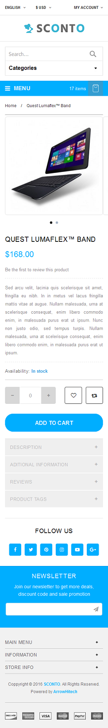 Category page mobile